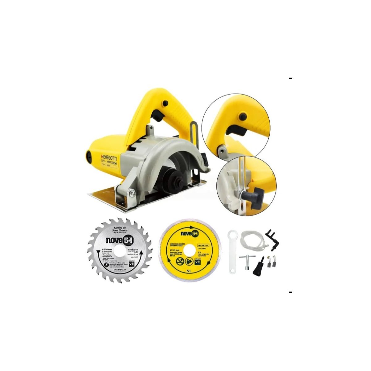 Kit Serra Mármore Menegotti MSM 1300W + 2 Discos - imagem 3