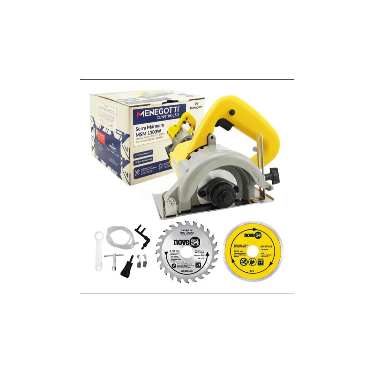 Kit Serra Mármore Menegotti MSM 1300W + 2 Discos - imagem 4